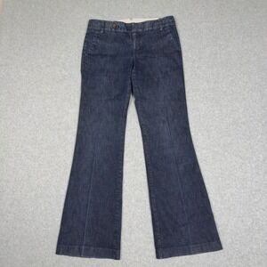 Gap Womens Size 2 Long Dark Wash Straight Fit Flared Leg Jeans Stretch